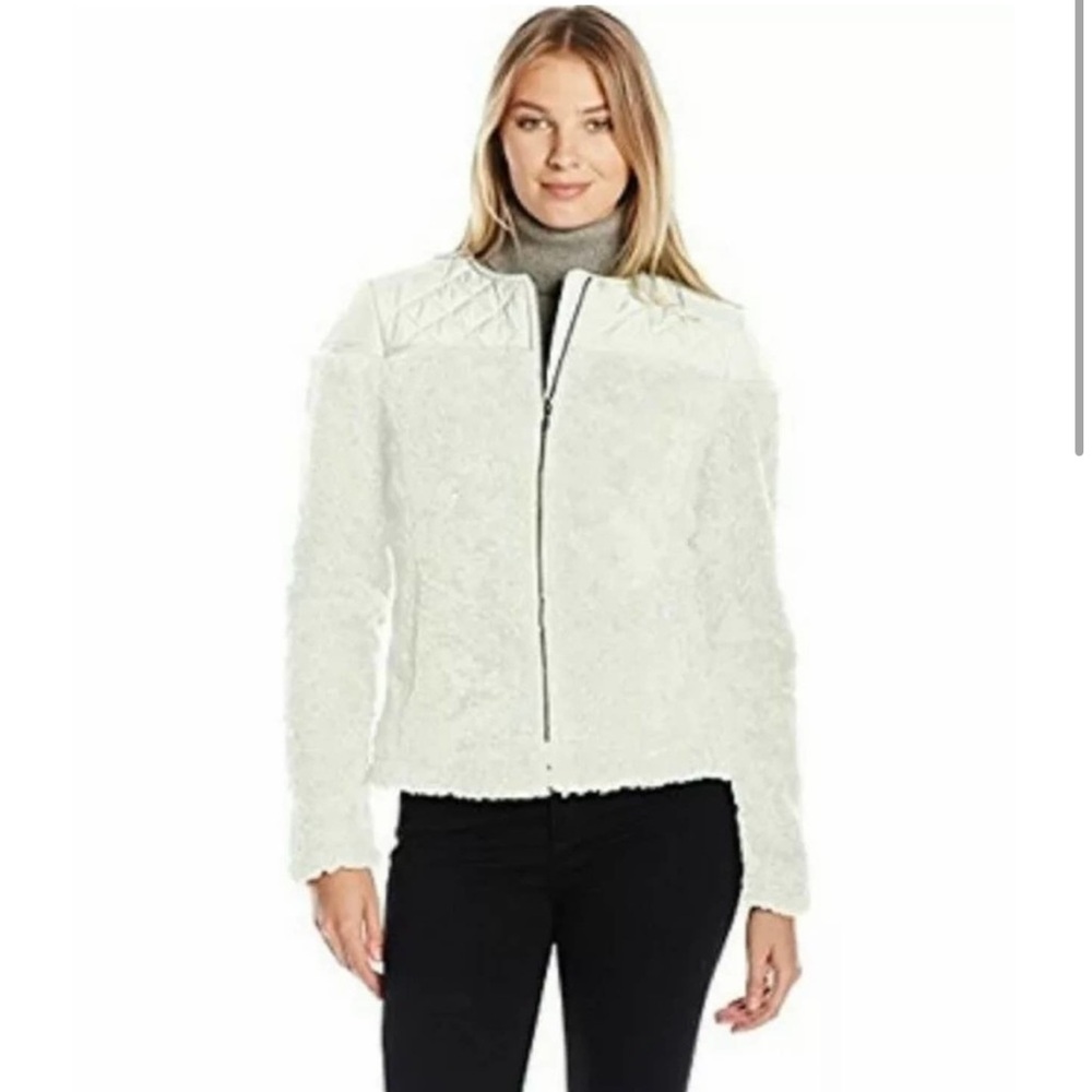 PRANA Good Lux Medium Weight Jacket with Mock Collar and Sherpa/ Quilting Detail